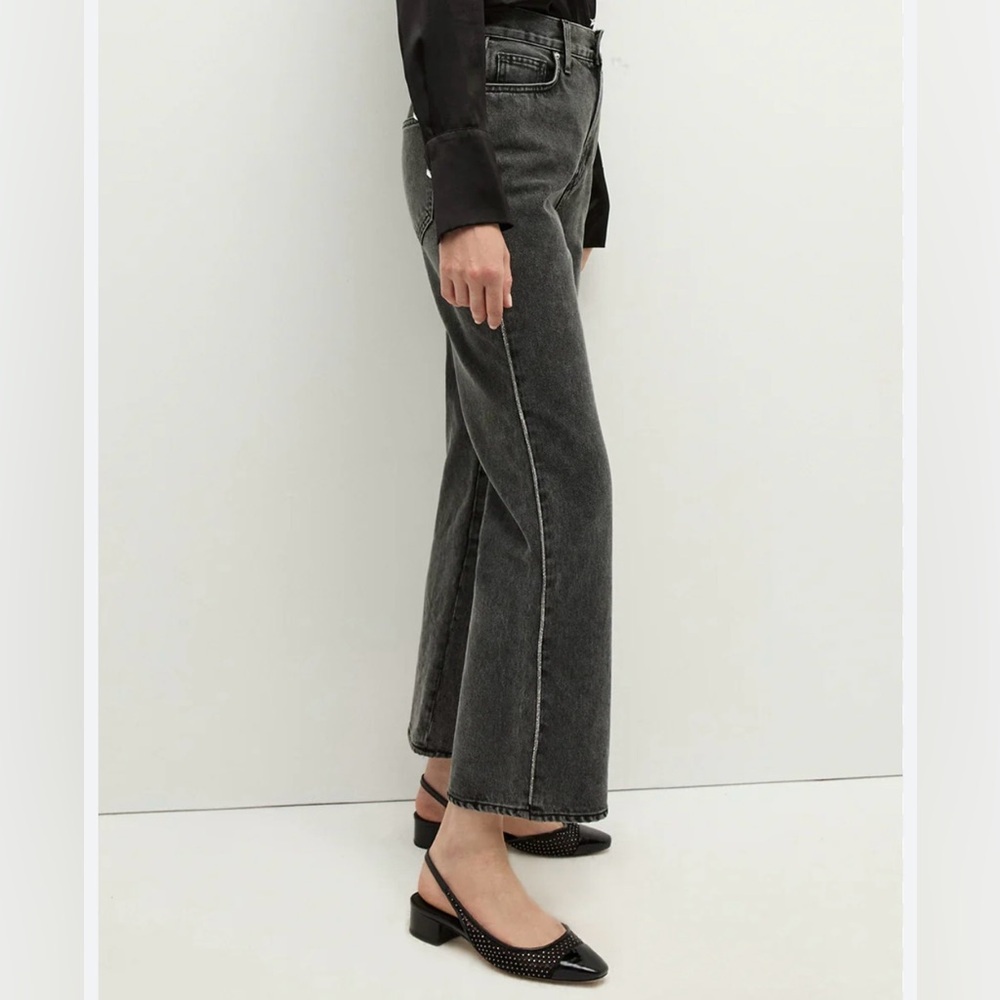 Veronica Beard Dylan Straight-Leg Jean - Stoned Washed Onyx size 26